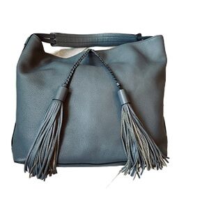 Rebecca Minkoff, Isobel gray leather hobo with tassels EUC